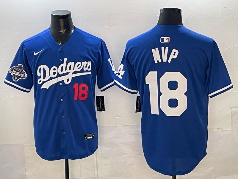 Men Los Angeles Dodgers #18 Mvp Blue 2026 Nike Game MLB Jersey 003->los angeles dodgers->MLB Jersey